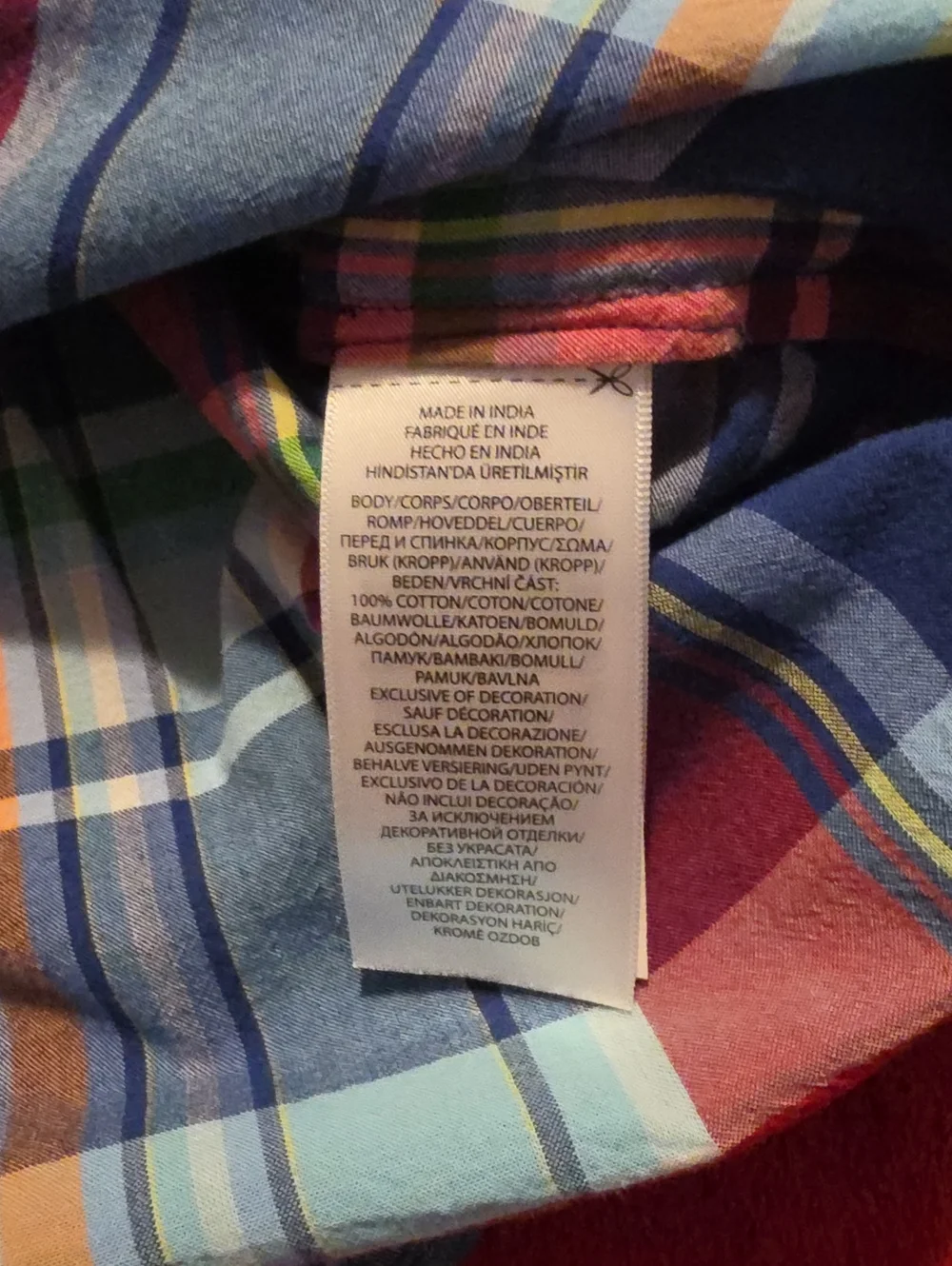 Girls Ralph Lauren Multicolor Plaid Button-Front Shirt Size 8